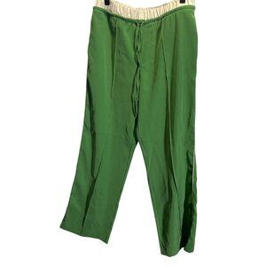Zara XS Womens‎ Green Elastic Waist Drawstring Pants Relaxed Fit